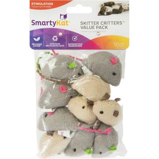 SMARTYKAT SKITTER CRITTERS MICE 10ST CATNIP VALUE PACK 5x3CM