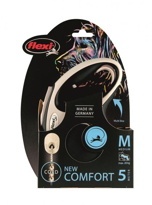Hovedbilde FLEXI NEW COMFORT CORD M 5M SORT MAX 20KG
