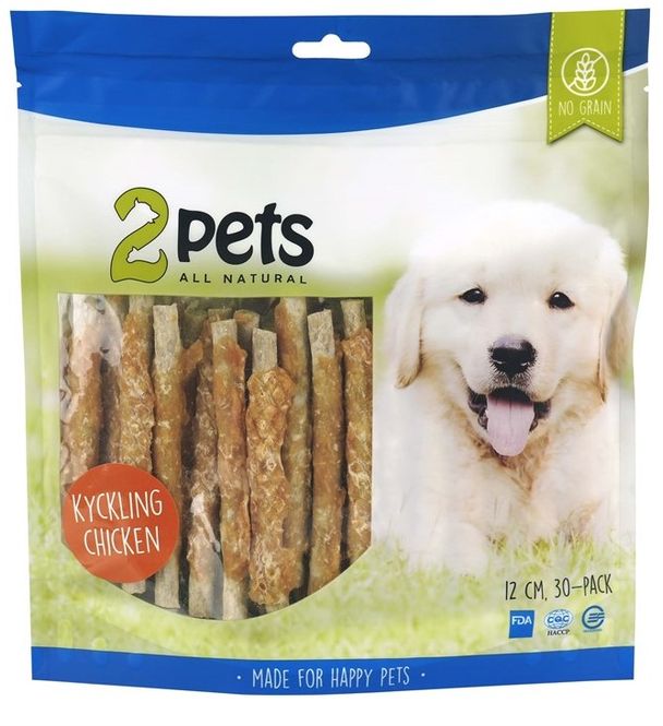 Hovedbilde 2PETS KYLLING TYGGEPINNE 12CM, 30-PACK