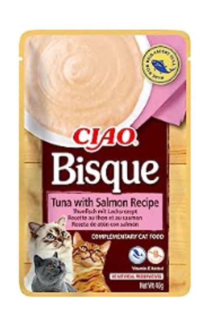 Hovedbilde CIAO BISQUE TUNA WITH SALMON RECIPE 40G