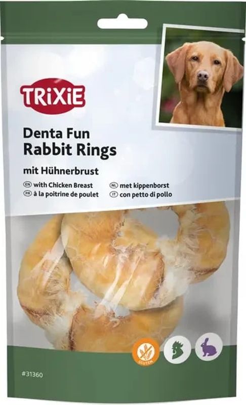 Tyggering Kaninhud M/Kyllingfilè Ø9cm 2stk 100g