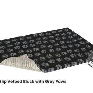 VetBed Nonslip sort/grå 75x50cm