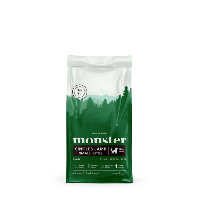 Hovedbilde Monster Dog Singles Lamb Small Bites 2 kg