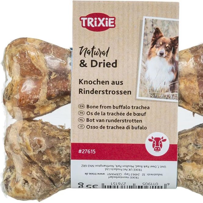 Hovedbilde Tyggebein Tørket Luftrør 10cm 2pk