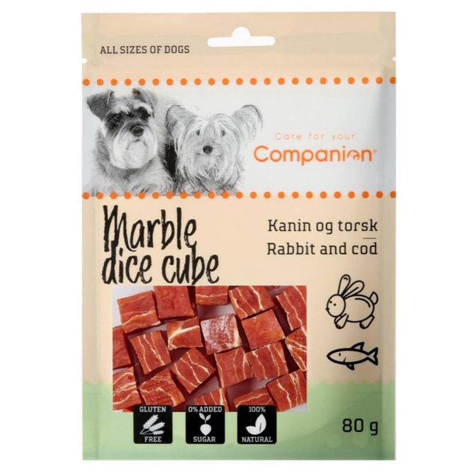 Hovedbilde COMPANION MARBLE DICE CUBE KANIN OG TORSK 80g