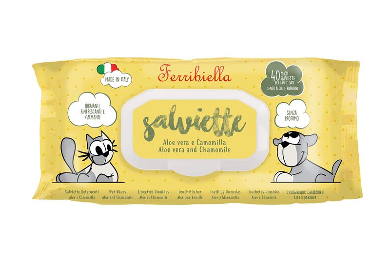 FERRIBIELLA VÅTSEVIETTER ALOEVERA OG CAMOMILLE 40PK MAXI