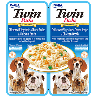 TWIN PACKS HUND MED KYLLING/GRØNNSAKER/OST