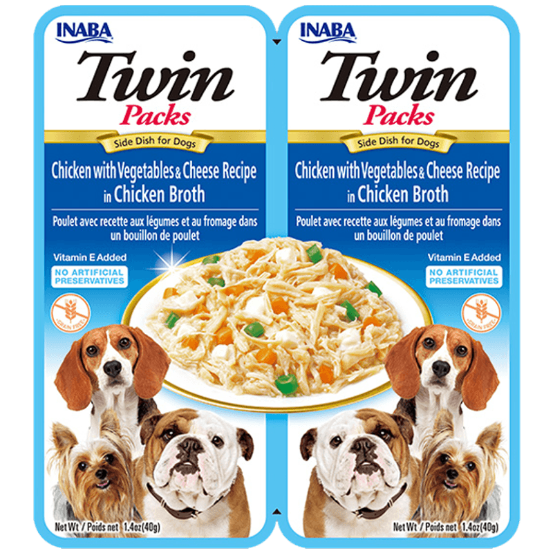 TWIN PACKS HUND MED KYLLING/GRØNNSAKER/OST