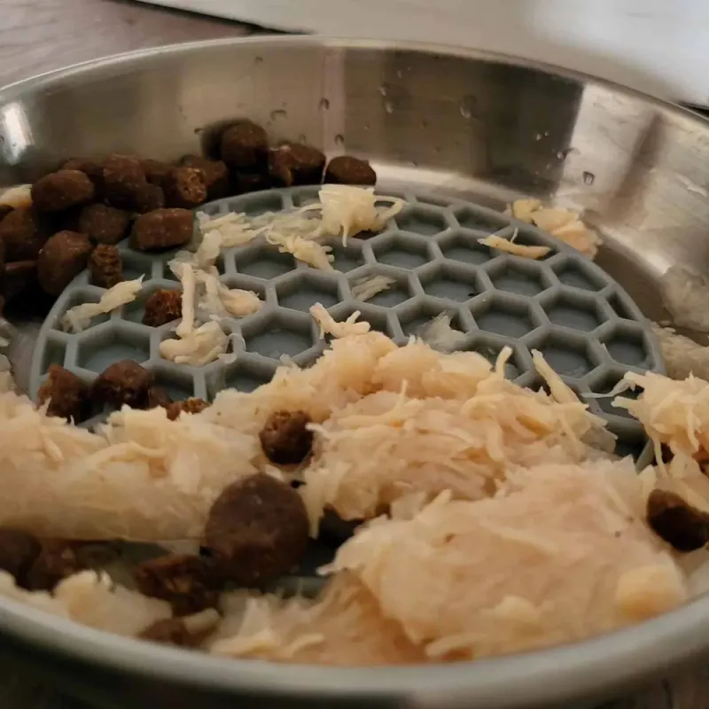 OZAMI CAT BOWL SLOWFEEDER GRÅ 500ML