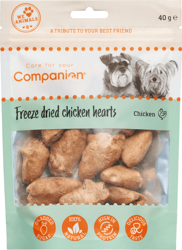 COMPANION FRYSETØRKET KYLLINGHJERTER 40g